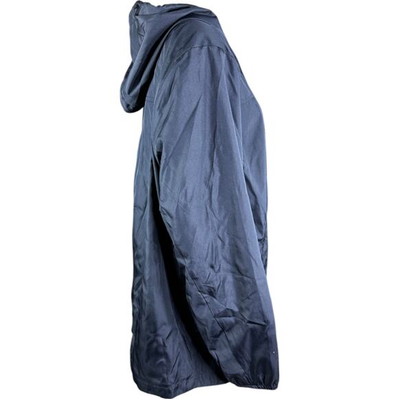 Susan Graver Water Resistant Windbreaker with Dot Lining Classic Navy 1X - Picture 8 of 13